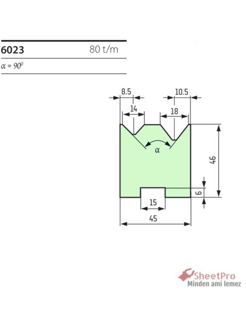 SheetPro 6023-90-V14-V18 Matrica
