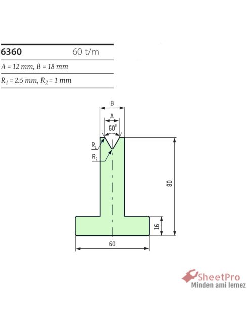 SheetPro 6360-60-V12 Matrica
