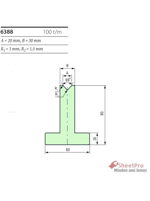 SheetPro 6388-88-V20 Die