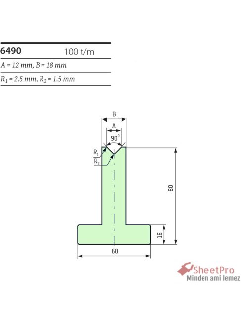 SheetPro 6490-90-V12 Matrica