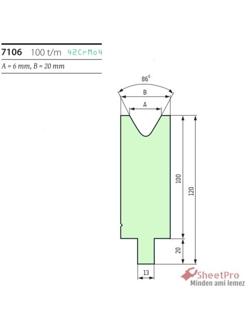 SheetPro 7106-86-V6 Die