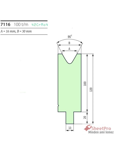 SheetPro 7116-86-V16 Die