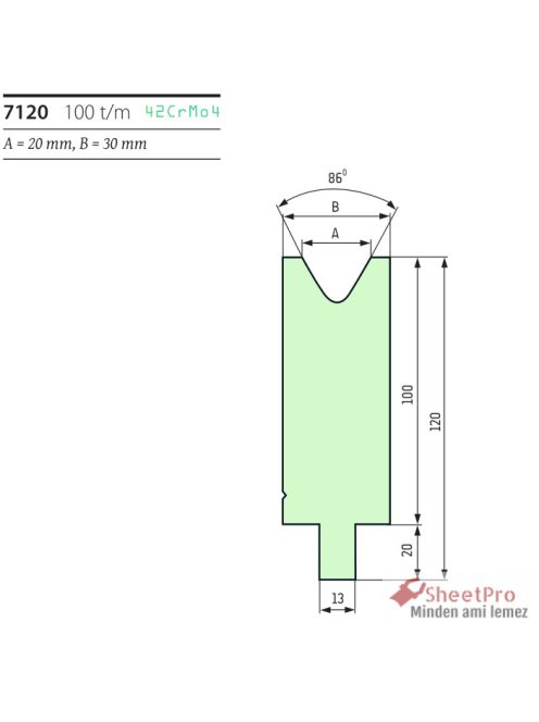 SheetPro 7120-84-V20 Matrica