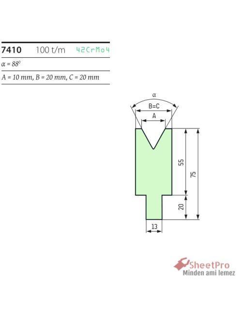 SheetPro 7410-88-V10 Matrica