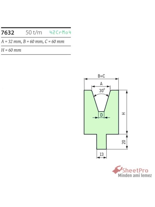 SheetPro 7632-30-V32 Matrica