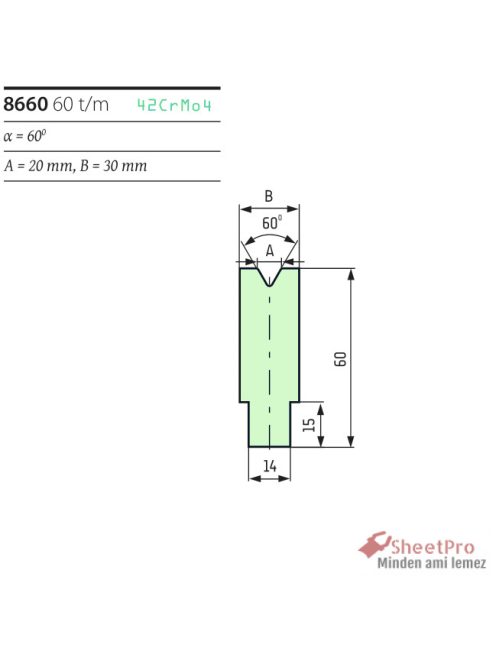 SheetPro 8660-60-V20 Matrica