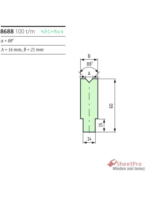 SheetPro 8688-88-V16 Matrica